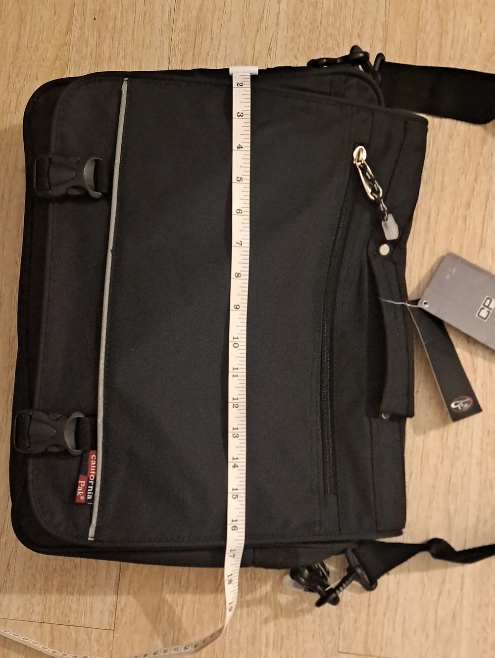 California Park Black Messenger Bag for Men.